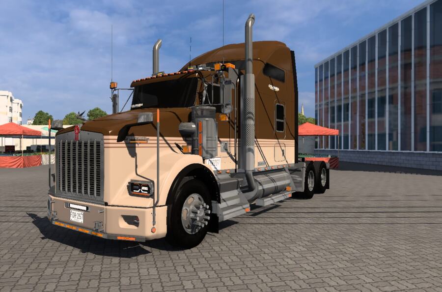 Kenworth Coffee Transporttees en base logística ATS
